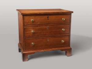 three chest of drawers with two handles and a lock in the middle for each