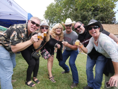 Odessa Brewfest participant toast